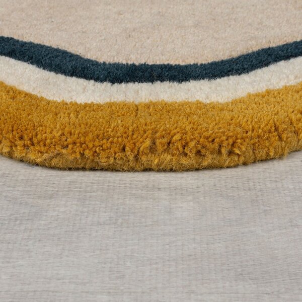 Krémový ručně tkaný vlněný koberec 200x290 cm Leo Scallop – Flair Rugs