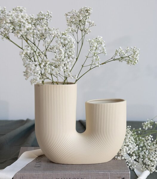 Porcelánová váza STRÅVALLA Beige