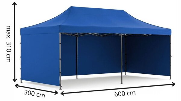Párty stan 3x6 m SPRINGOS GP0007 modrý