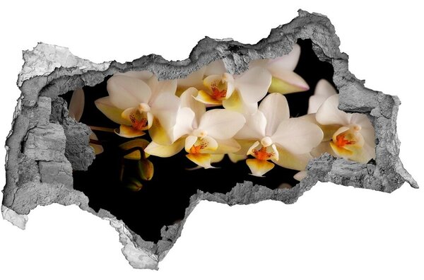 Nálepka fototapeta 3D výhled Květy orchidejí v ruinách nd-p-95410450