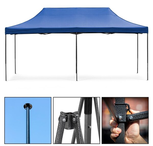 Párty stan 3x6 m SPRINGOS GP0007 modrý