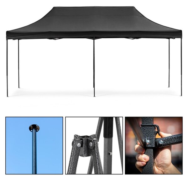 Párty stan 3x6 m SPRINGOS GP0008 černý