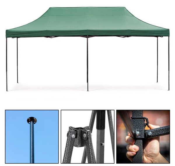Párty stan 3x6 m SPRINGOS GP0009 zelený