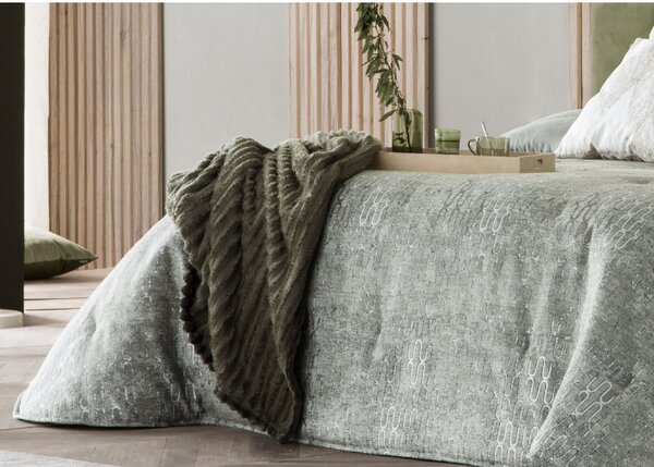 Textil Antilo Přehoz na postel Abby Green, zelenošedý Rozměr: 250x270 cm