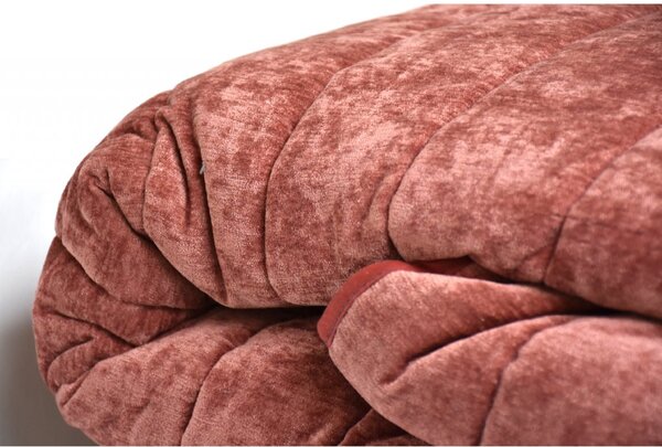 Textil Antilo Přehoz na postel Nantes Terra, terakotová, elegantní Rozměr: 250x270 cm