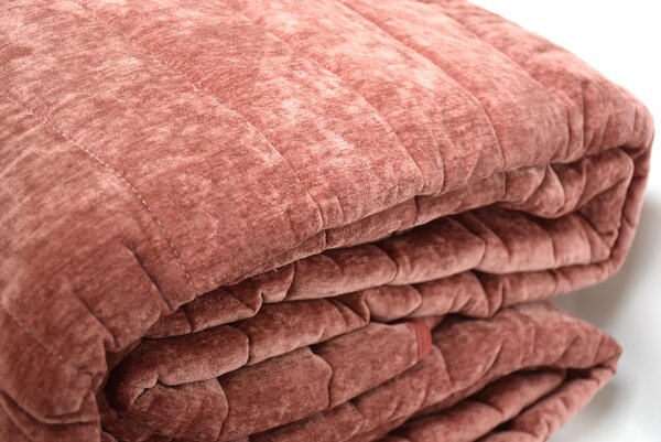 Textil Antilo Přehoz na postel Nantes Terra, terakotová, elegantní Rozměr: 250x270 cm