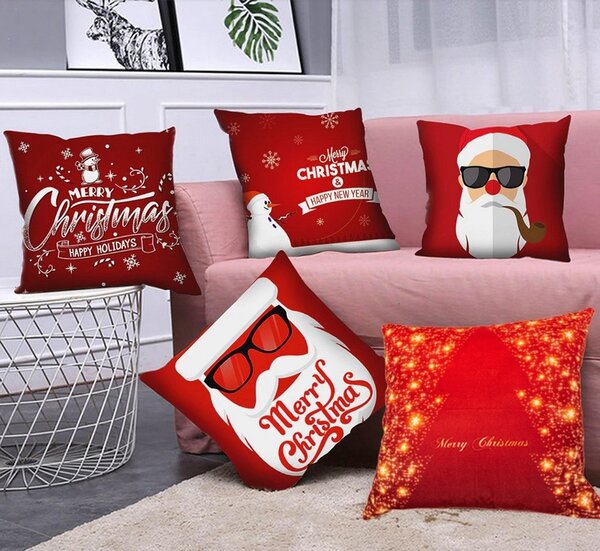 Tutumi Povlak na polštář 3D Merry Christmas zelený