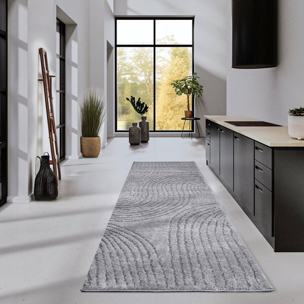 Šedý běhoun 80x240 cm Pigment Light Grey – Elle Decoration