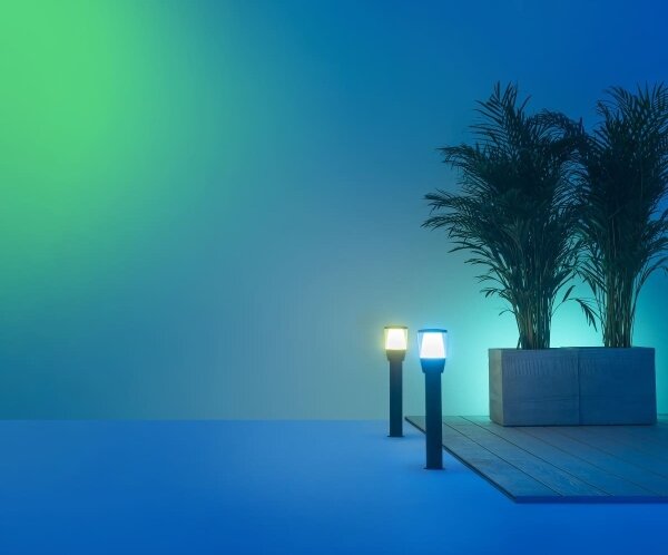 WiZ-LED RGBW Stmívatelná venkovní lampa ELPAS LED/3,6W/12V 2700-5000K IP65 Wi-Fi