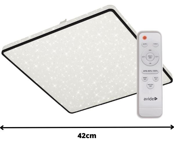 Prémiové led stropní svítidlo Avide Mia XL 42cm 48W 3600lm CCT dálkové ovládání, 3 roky