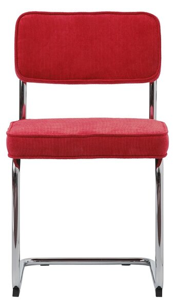 Červená manšestrová jídelní židle Rupert – Unique Furniture