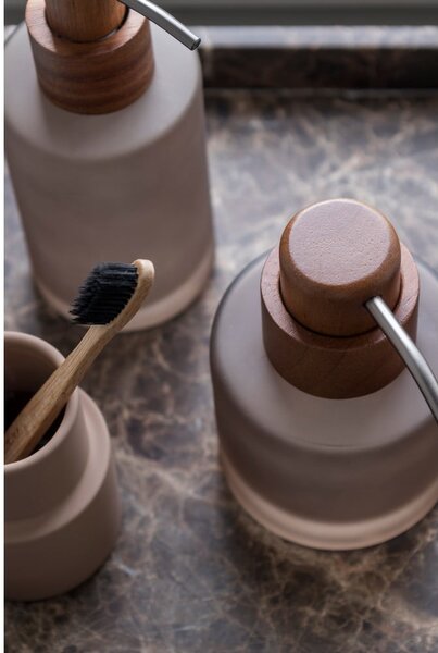 Hnědý skleněný dávkovač mýdla 280 ml Modest – Mette Ditmer Denmark