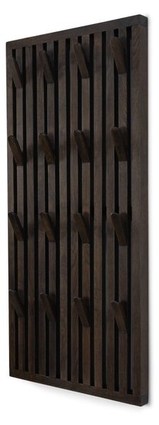 Tmavě hnědý věšákový panel z dubového dřeva 46x100x8 cm Parco – Spinder Design