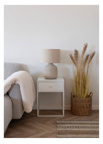 Krémová stolní lampa s textilním stínidlem (výška 46,5 cm) Bilby – House Nordic