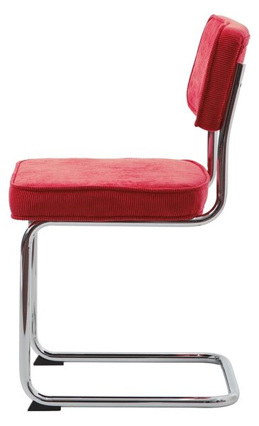 Červená manšestrová jídelní židle Rupert – Unique Furniture