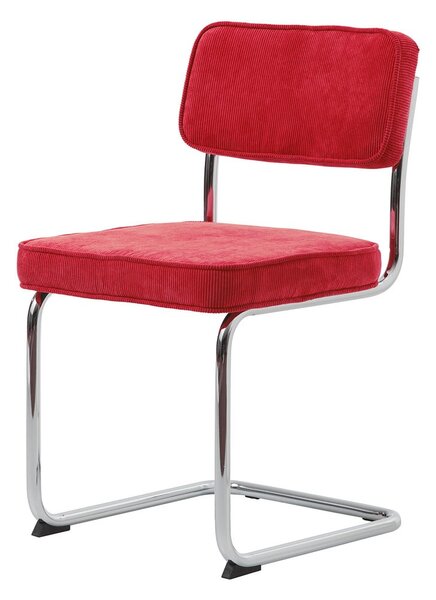 Červená manšestrová jídelní židle Rupert – Unique Furniture