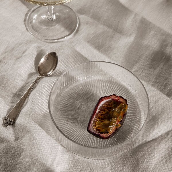 FERM LIVING Misky Ripple, Clear, sada 4 kusů