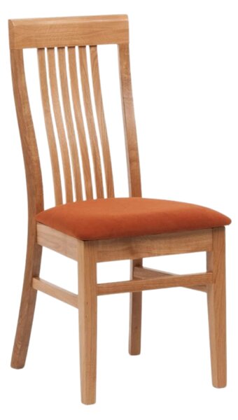 Jídelní čalouněná židle TAKUNA — masiv dub, látka, více barev Velvet terracotta 44