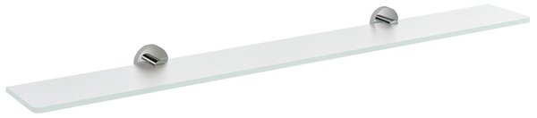Sapho Sapho, X-ROUND skleněná police 900mm, chrom/mléčné sklo, XR009-08
