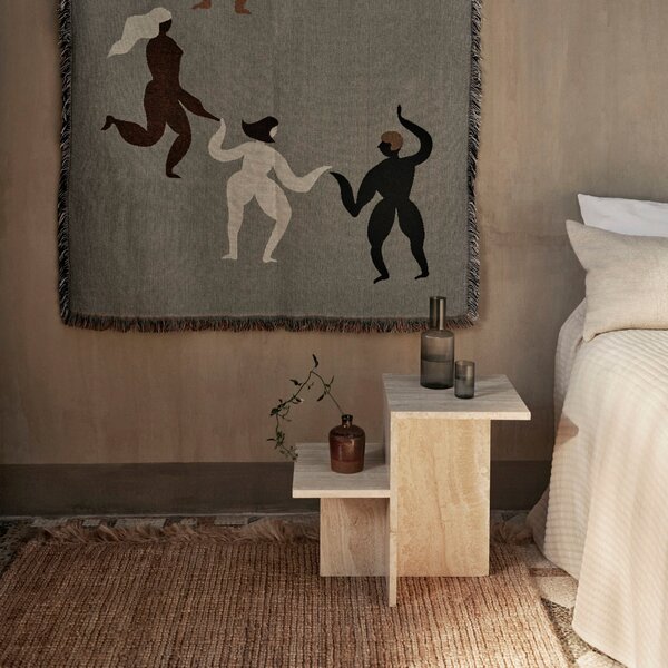 FERM LIVING Odkládací stolek Distinct, Travertine