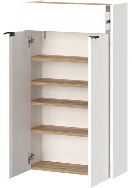 Bílá skříňka v dekoru dubu 56x97x22 cm Ameca – Germania