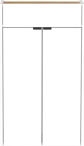 Bílá skříňka v dekoru dubu 56x97x22 cm Ameca – Germania