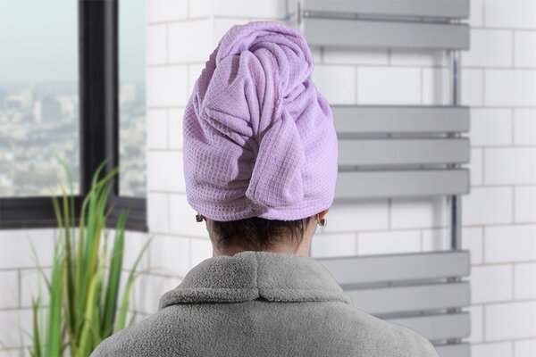Rychleschnoucí turban na vlasy NERA lila