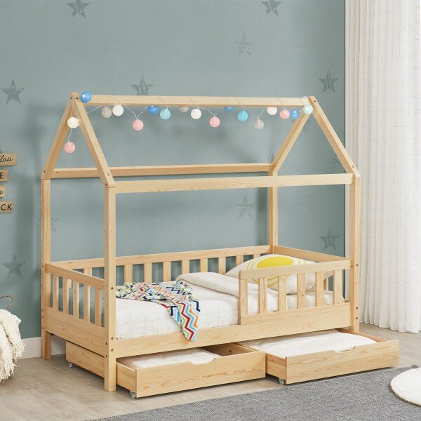- Dětská postel Marli 80 x 160 cm s úložným prostorem - přírodní