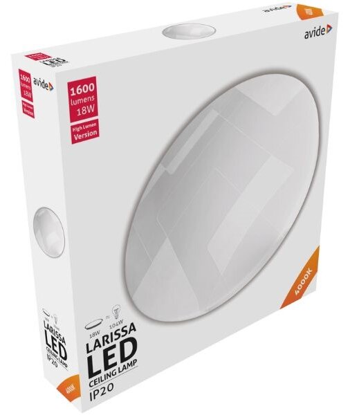 Prémiové led stropní svítidlo Larissa 32,5cm 18W 1600lm denní, 3 roky