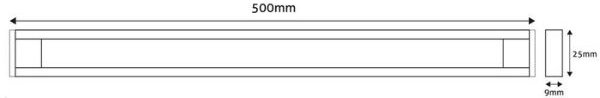 Stmívatelné LED světlo pod kuchyňskou linku s dotykovým senzorem 2 x 5W 500lm 50cm denní