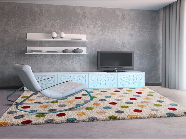 Krémový koberec 57x110 cm Norge Dots – Universal