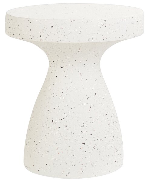 Odkládací stolek BIVIERE 39 cm 39 cm Terrazzo efekt Bílé terrazzo
