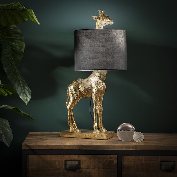 Velké dekorační svítidlo Gold Giraffe výška 70cm