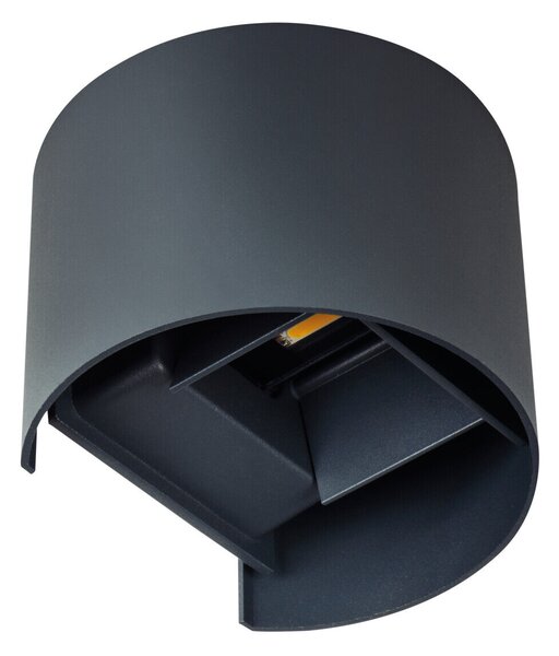 REKA LED EL 7W-O-GR Nástěnné svít. LED 7W, 380lm, 4000K, IP54, kulaté, grafit