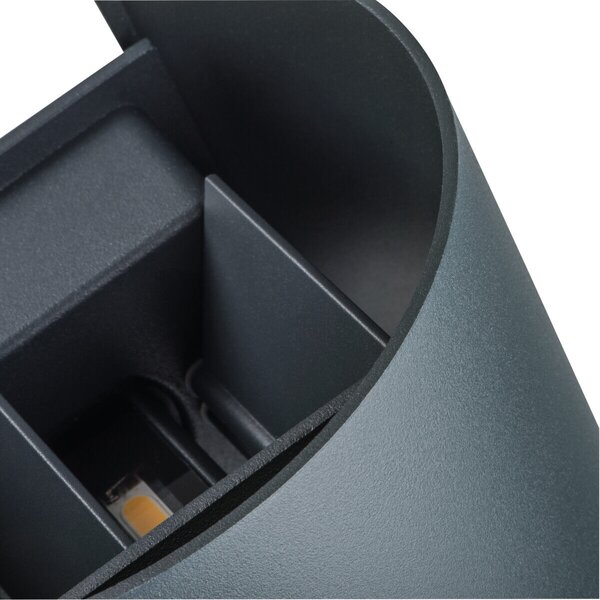 REKA LED EL 7W-O-GR Nástěnné svít. LED 7W, 380lm, 4000K, IP54, kulaté, grafit
