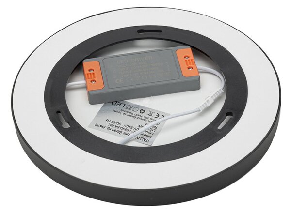 Italux PLF-75689-BK-4K LED přisazené stropní svítidlo Riberio | 30 W integrovaný LED zdroj | 4000K