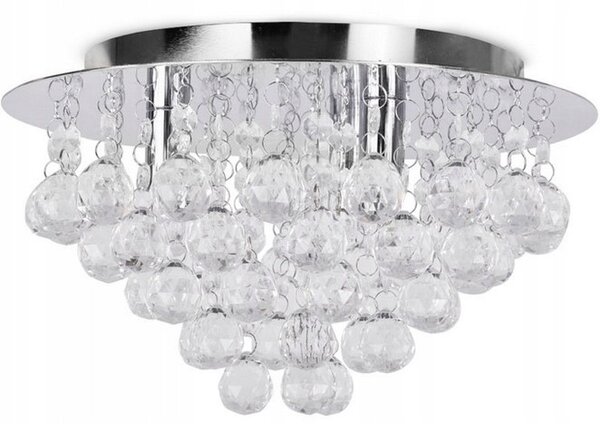 TooLight Křišťálové stropní svítidlo Glamour 392179 stříbrné