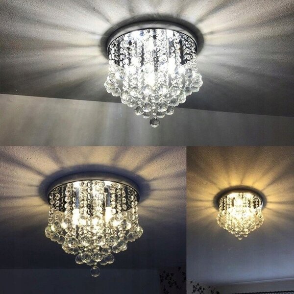 TooLight Křišťálové stropní svítidlo Glamour 392179 stříbrné