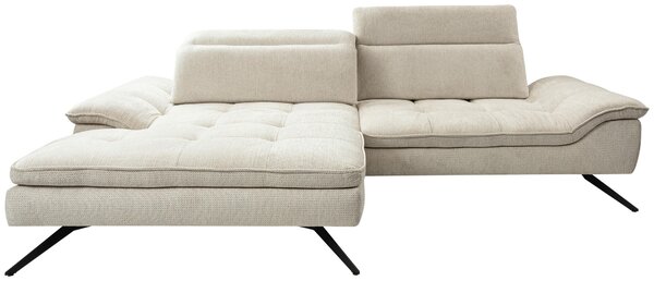 ROHOVÁ SEDAČKA, textil, béžová Stylife - Sedací soupravy