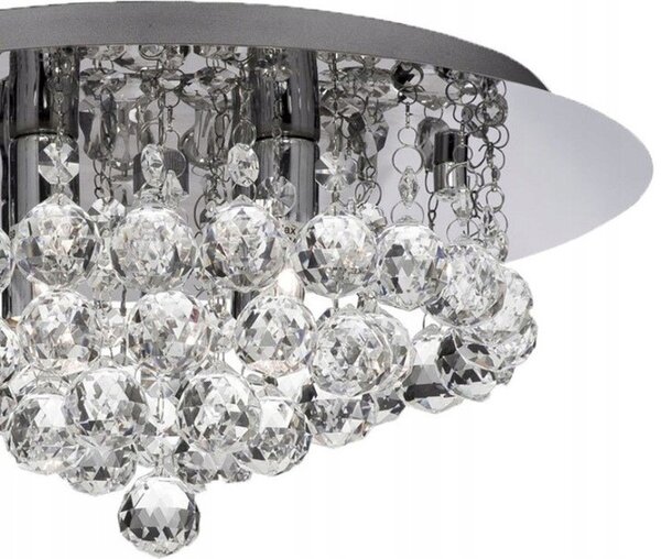 TooLight Křišťálové stropní svítidlo Glamour 392179 stříbrné