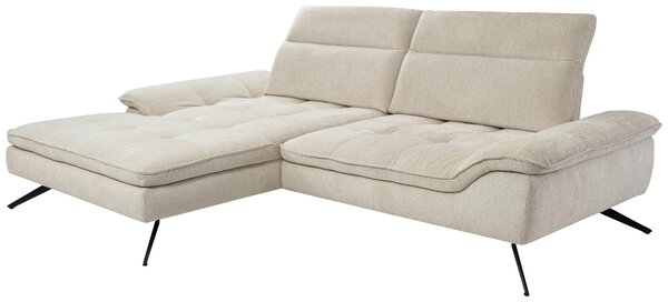 ROHOVÁ SEDAČKA, textil, béžová Stylife - Sedací soupravy