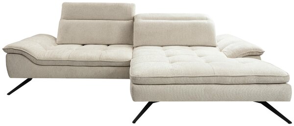 ROHOVÁ SEDAČKA, textil, béžová Stylife - Sedací soupravy