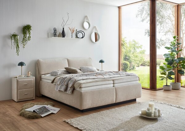 ČALOUNĚNÁ POSTEL, 180/200 cm, přírodní barvy Beldomo - Sleep - Postele s úložným prostorem
