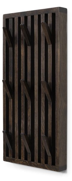 Tmavě hnědý nástěnný věšák z dubového dřeva 24 cm Parco – Spinder Design