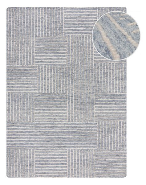 Světle modrý ručně tkaný vlněný koberec 80x150 cm Memphis Wool – Flair Rugs
