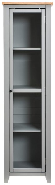 VITRÍNA, dub, borovice, šedá, čiré, přírodní barvy, 56/200/43 cm MID.YOU - Kredence a vitríny, Online Only