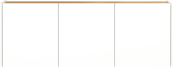 Bílá závěsná skříňka v dekoru dubu 138x52x25 cm Libbiano – Germania