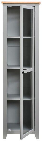 VITRÍNA, dub, borovice, šedá, čiré, přírodní barvy, 56/200/43 cm MID.YOU - Kredence a vitríny, Online Only
