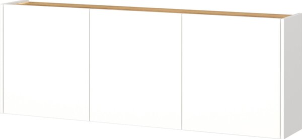 Bílá závěsná skříňka v dekoru dubu 138x52x25 cm Libbiano – Germania