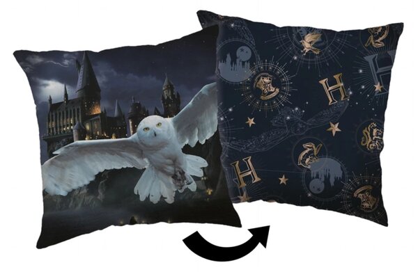 Jerry Fabrics Polštářek Harry Potter Hogwarts 01 40x40 cm